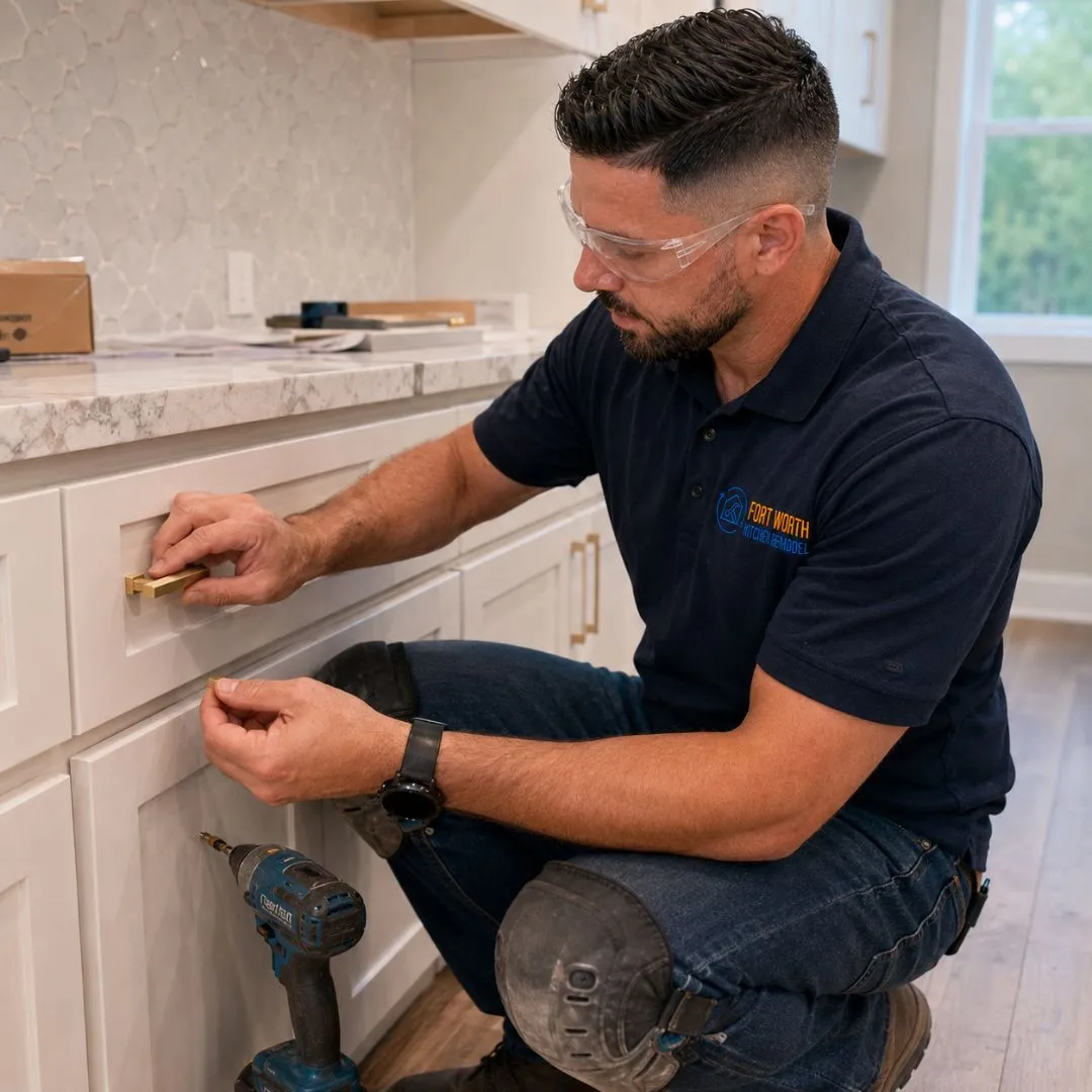 Kitchen remodeling work completed by local contractors in Fort Worth, TX